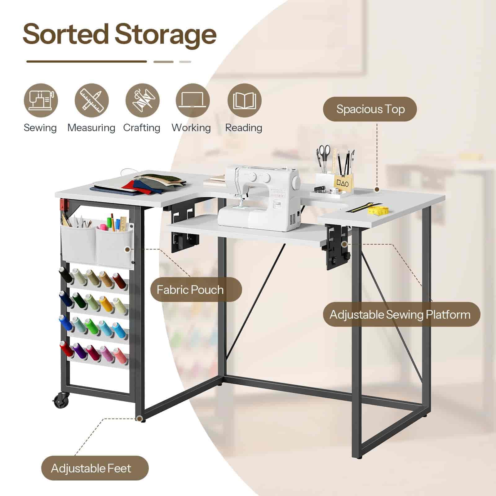 hoobro-table-couture-pliable-hauteur-r-glable-roulettes image 7