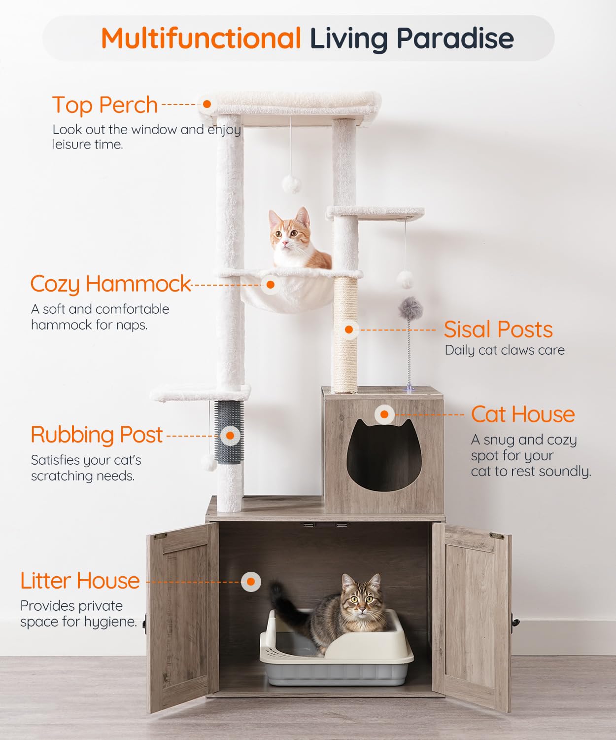 hoobro-pet-furniture-arbre-chat-greige-liti-re-sisal image 4
