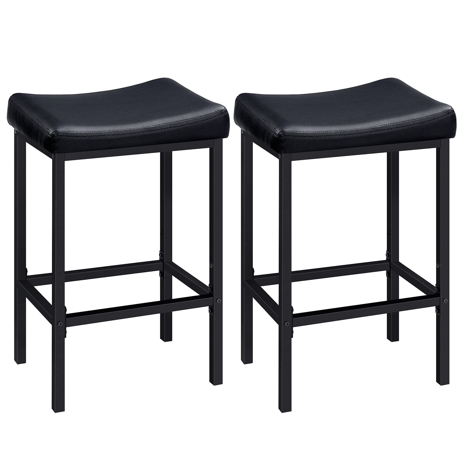 hoobro-bar-stools-lot-2-tabourets-bar-noirs-selle image 1
