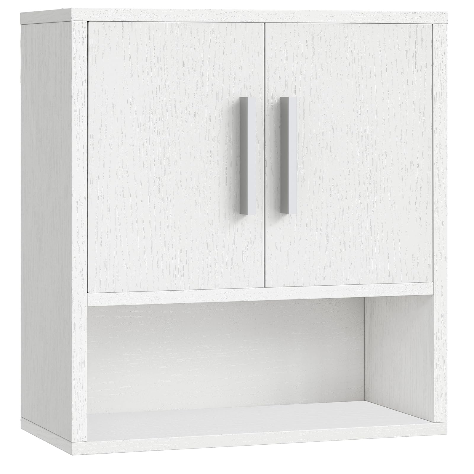 hoobro-bathroom-furniture-armoire-murale-salle-de-bain-blanc-2-portes image 1