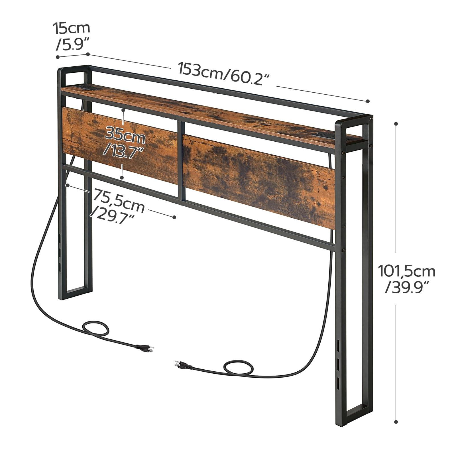 hoobro-headboards-t-te-de-lit-queen-marron-usb image 3