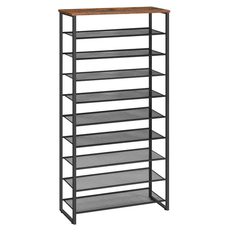 hoobro-shoe-racks-meuble-chaussures-marron-10-niveaux-40-paires image 8