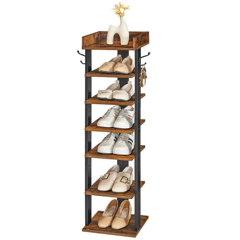 hoobro-shoe-racks-meuble-chaussures-7-niveaux-marron image 8