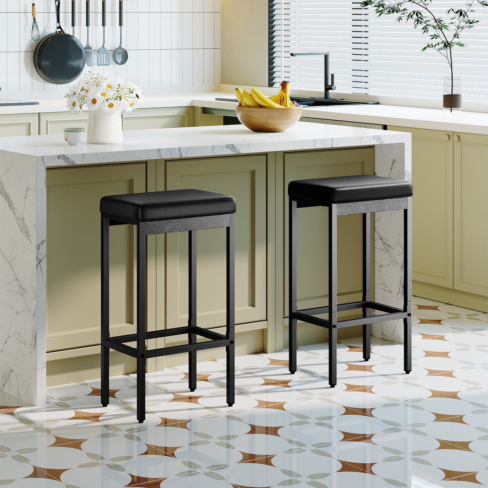 hoobro-bar-stools-tabouret-de-bar-noir-lot-de-2-rembourr image 4