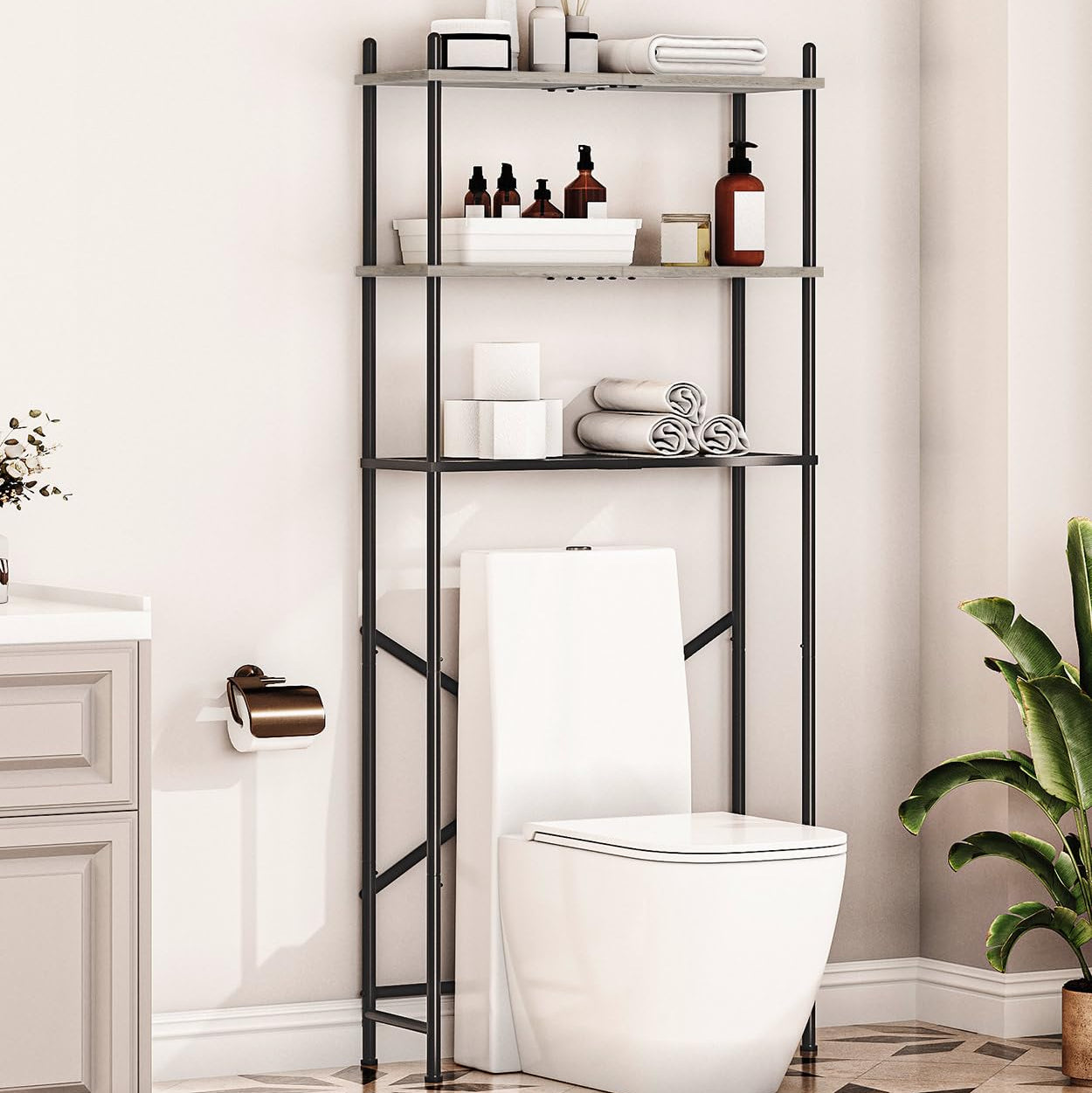 hoobro-meuble-dessus-wc-greige-3-tag-res-rangement image 2
