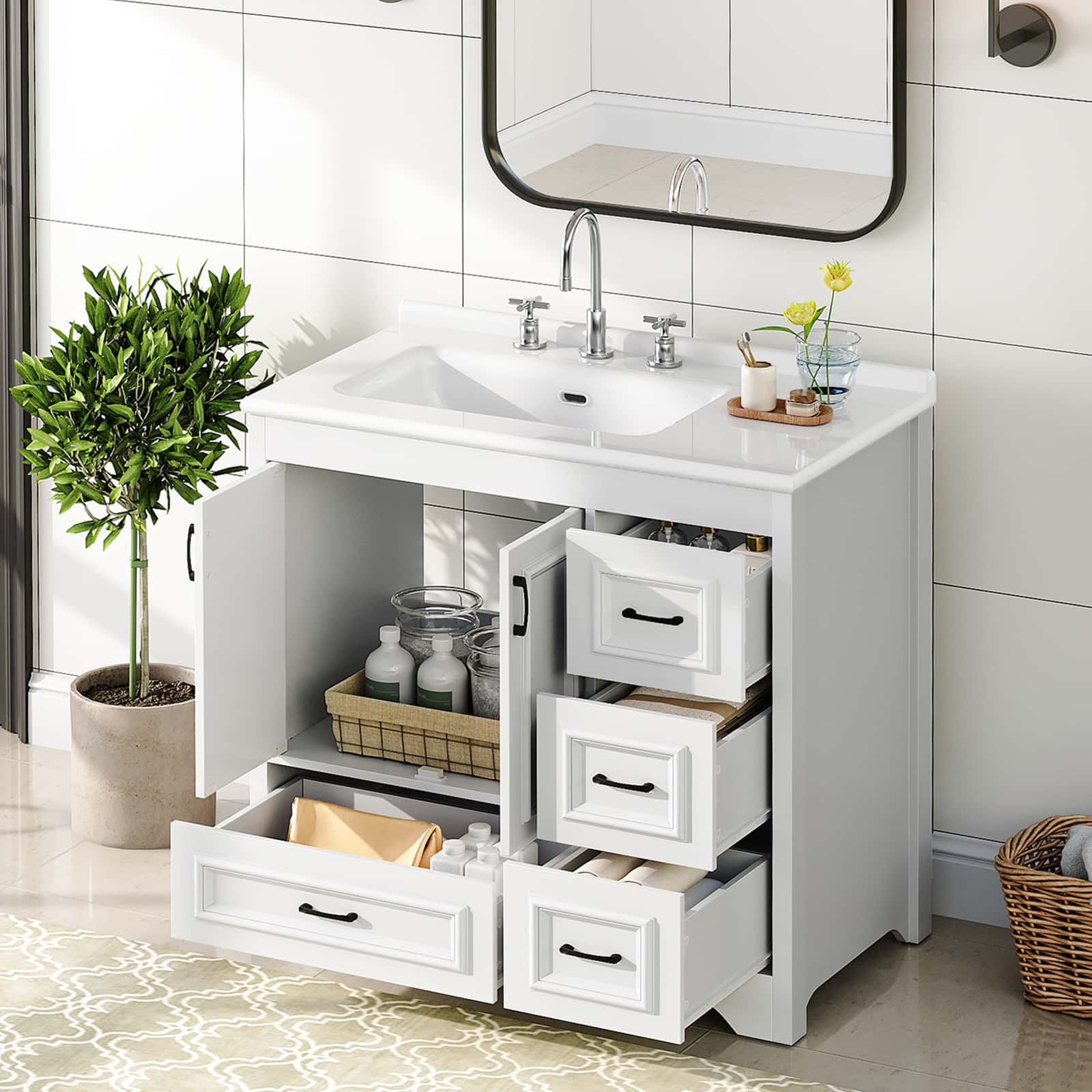 hoobro-bathroom-furniture-meuble-vasque-blanc-90-cm-c-ramique image 5