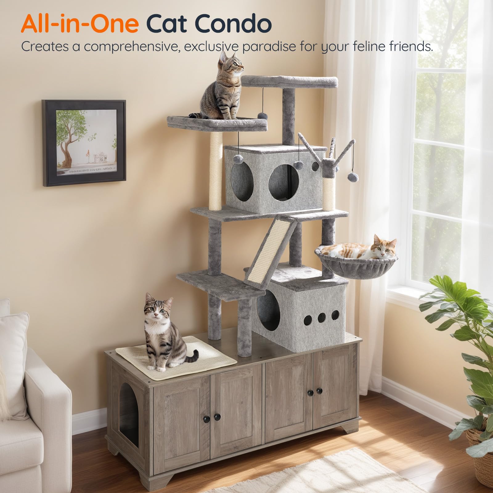 hoobro-pet-furniture-arbre-chat-liti-re-greige image 5