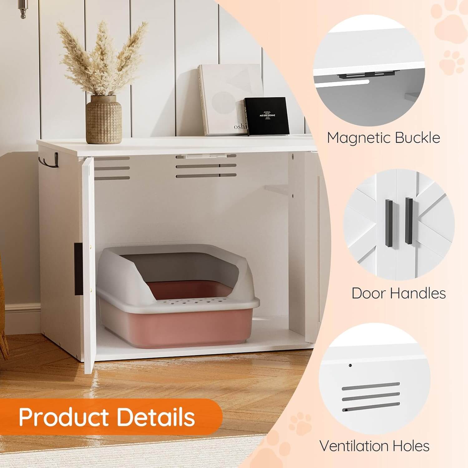 hoobro-pet-furniture-double-meuble-liti-re-blanc-couloir image 6