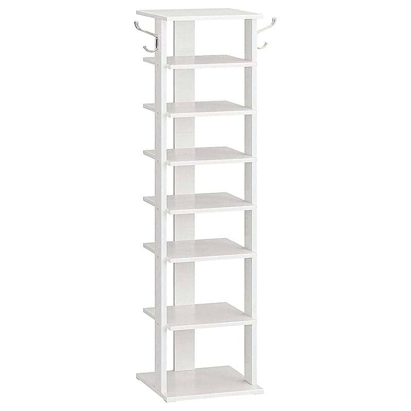 hoobro-shoe-racks-meuble-chaussures-8-niveaux-blanc-vertical image 1