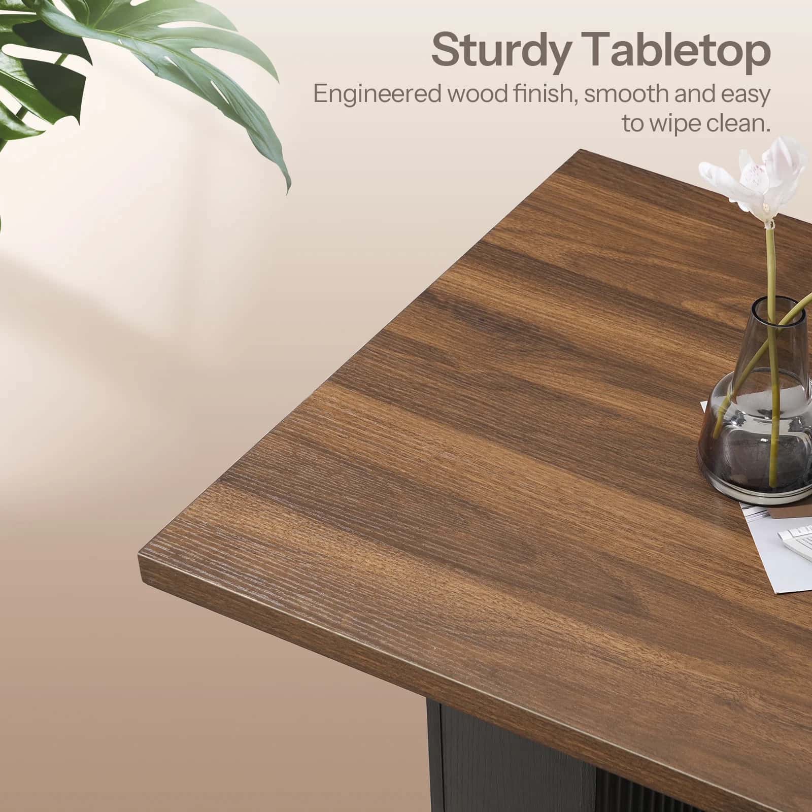 hoobro-coffee-tables-table-basse-120-cm-pieds-marron image 8