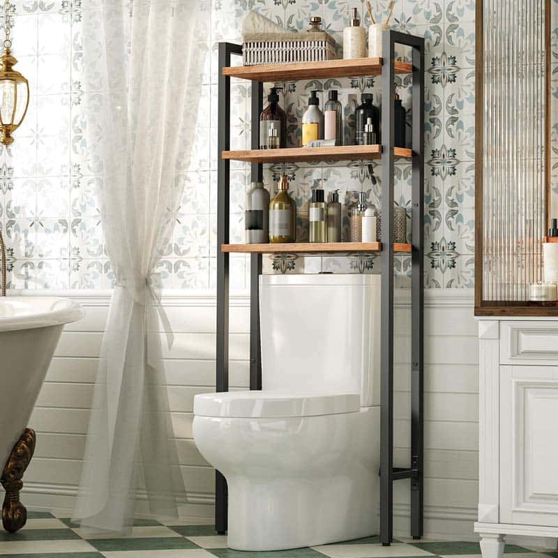 hoobro-tag-re-wc-marron-3-niveaux-dessus-toilettes image 4