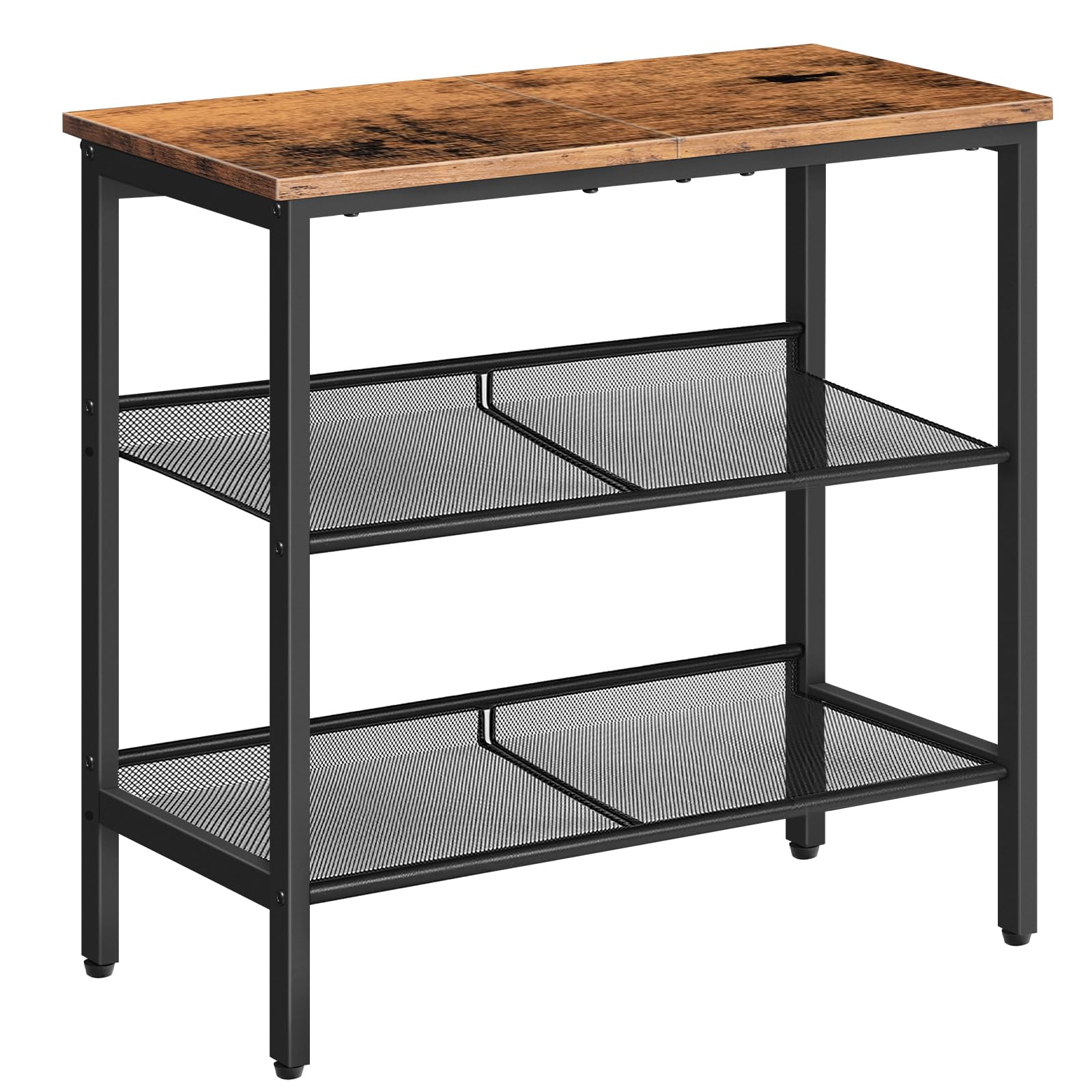 hoobro-bf23bz01g1-table-appoint-marron-3-niveaux image 1