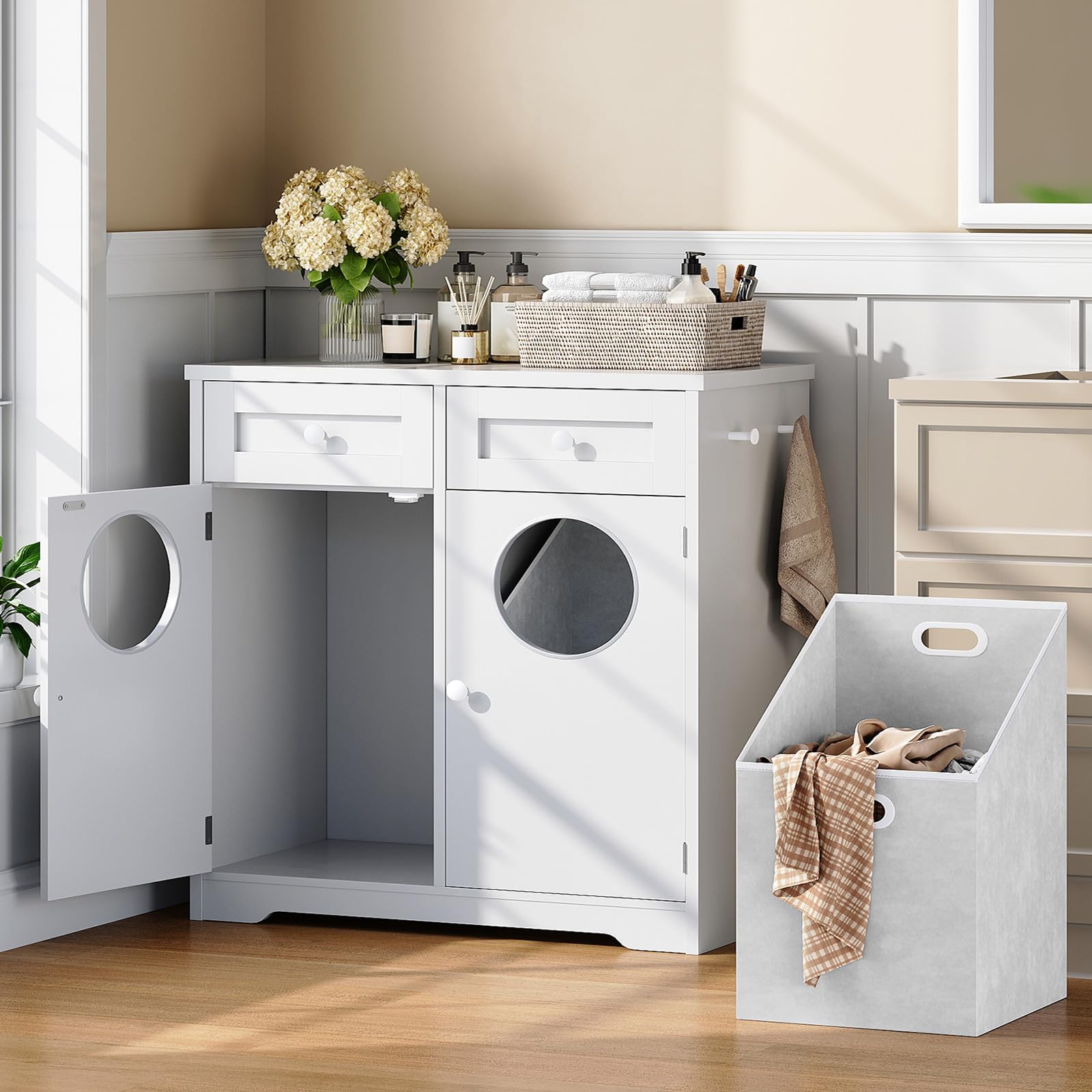 hoobro-wt36xy01-meuble-panier-linge-double-blanc image 5