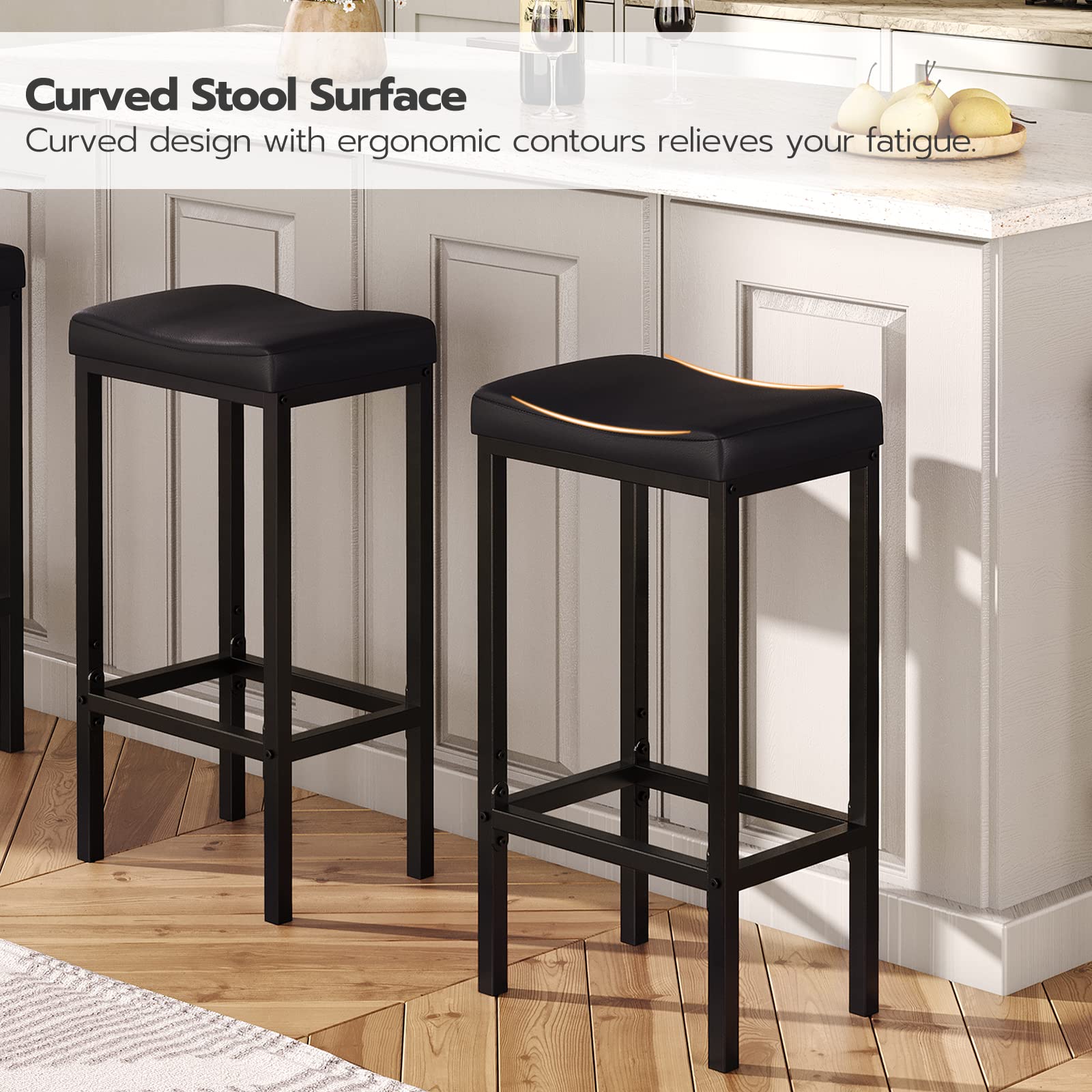 hoobro-bar-stools-lot-2-tabourets-bar-noirs-selle image 8