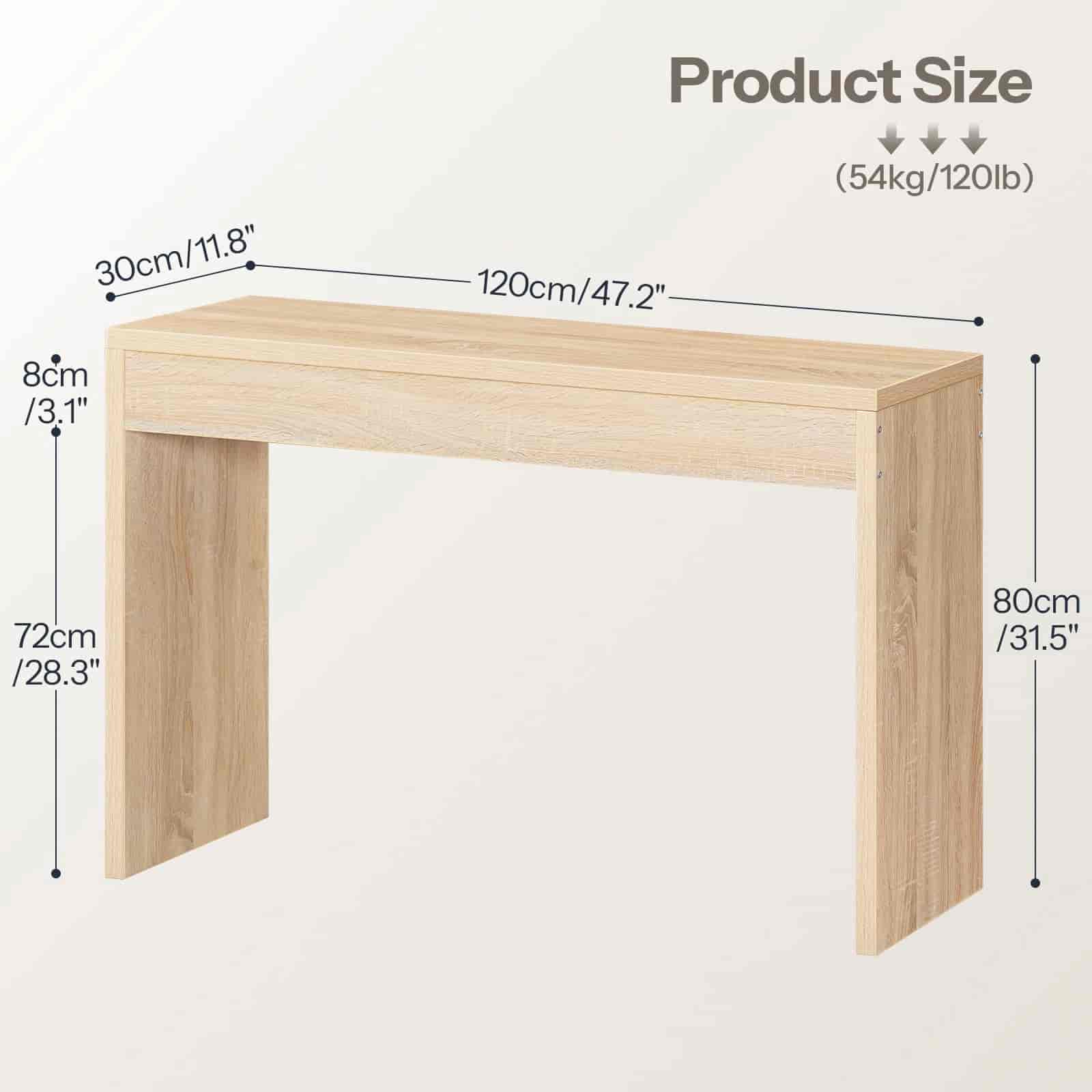 hoobro-console-table-farmhouse-table-console-naturel-bois image 4
