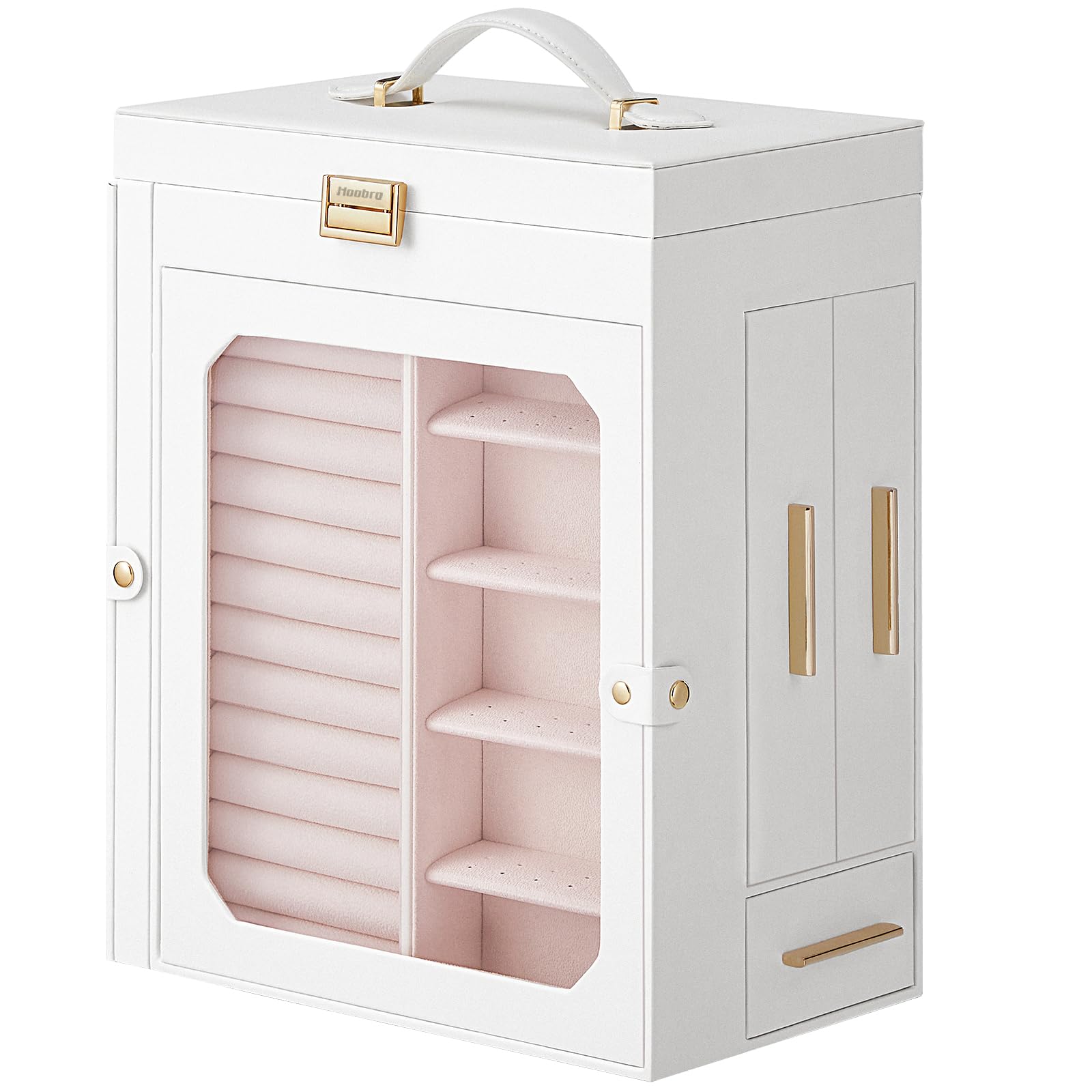 hoobro-jewelry-boxes-bo-te-bijoux-blanche-avec-miroir image 3