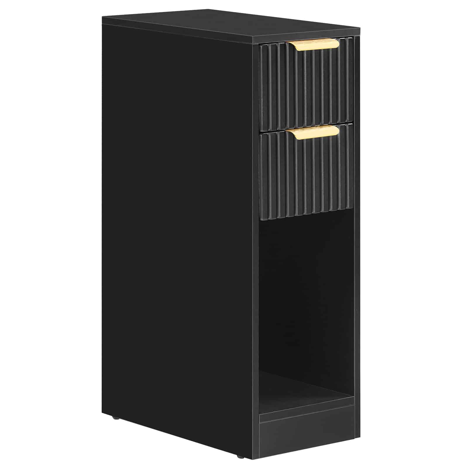 hoobro-nightstands-table-de-chevet-2-tiroirs-noire-cannel-e-troite image 3
