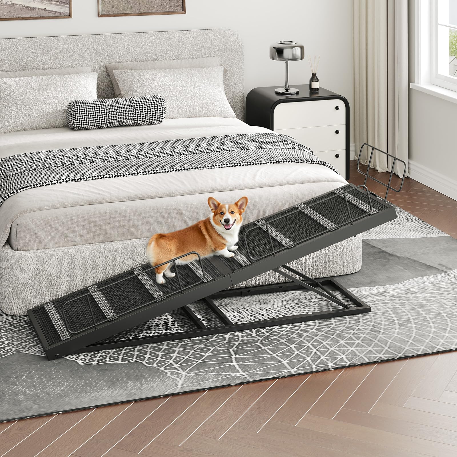 hoobro-pet-furniture-rampe-pour-chien-noire-160-cm image 2