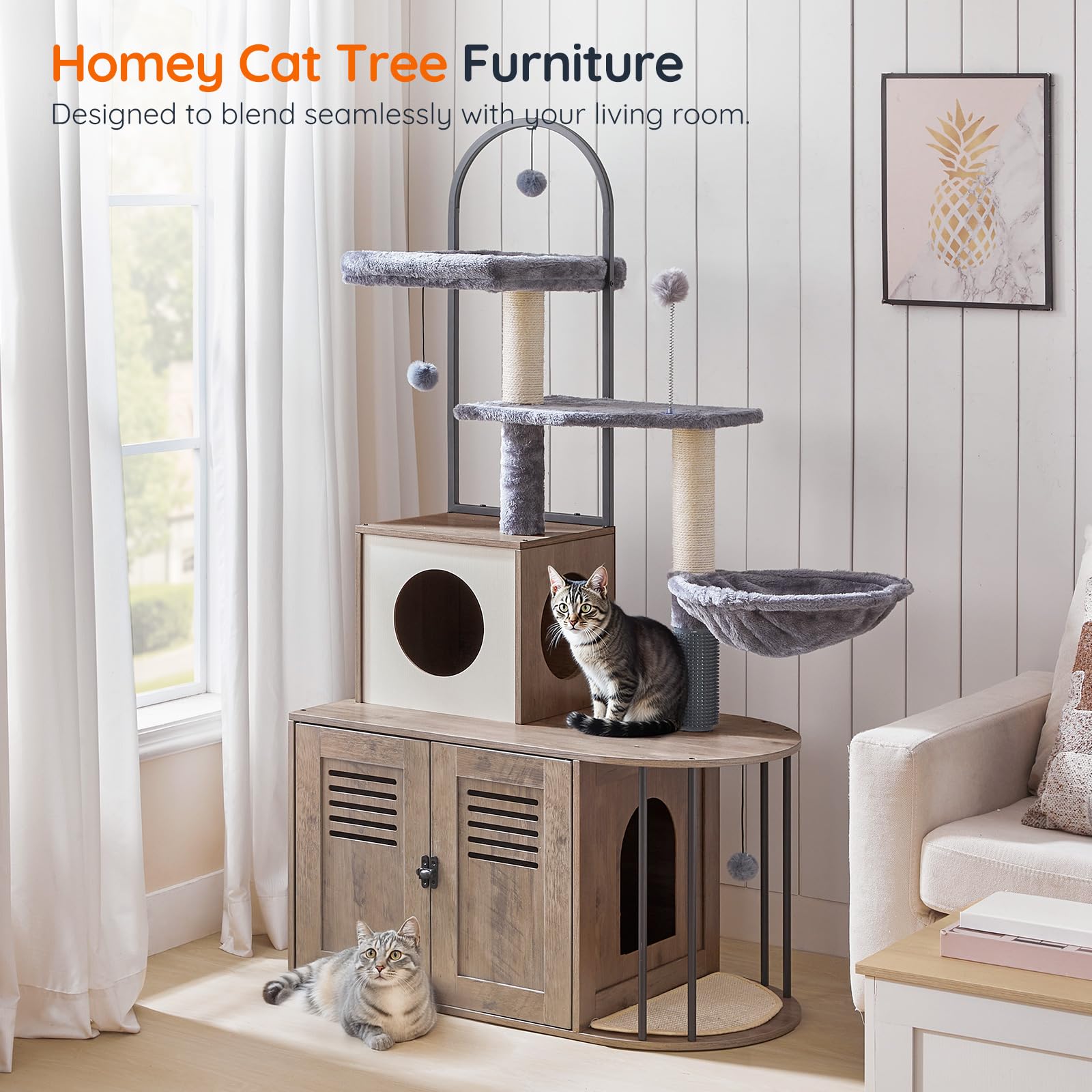 hoobro-arbre-chat-sisal-greige-liti-re-hamac image 2