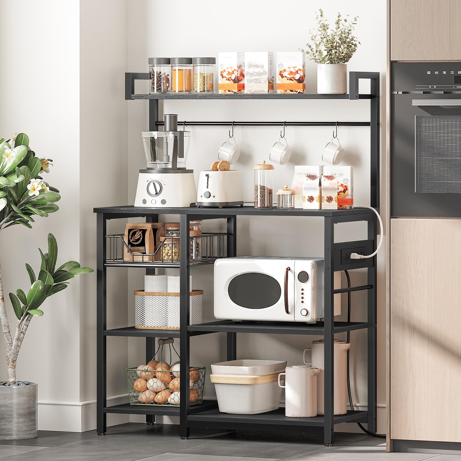 hoobro-bb05hb01-desserte-cuisine-4-prises-noire image 2