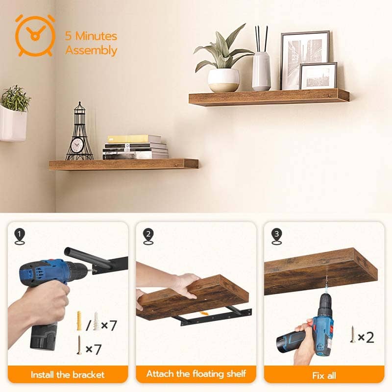 hoobro-storage-racks-lot-2-tag-res-murales-marron-100-cm image 8