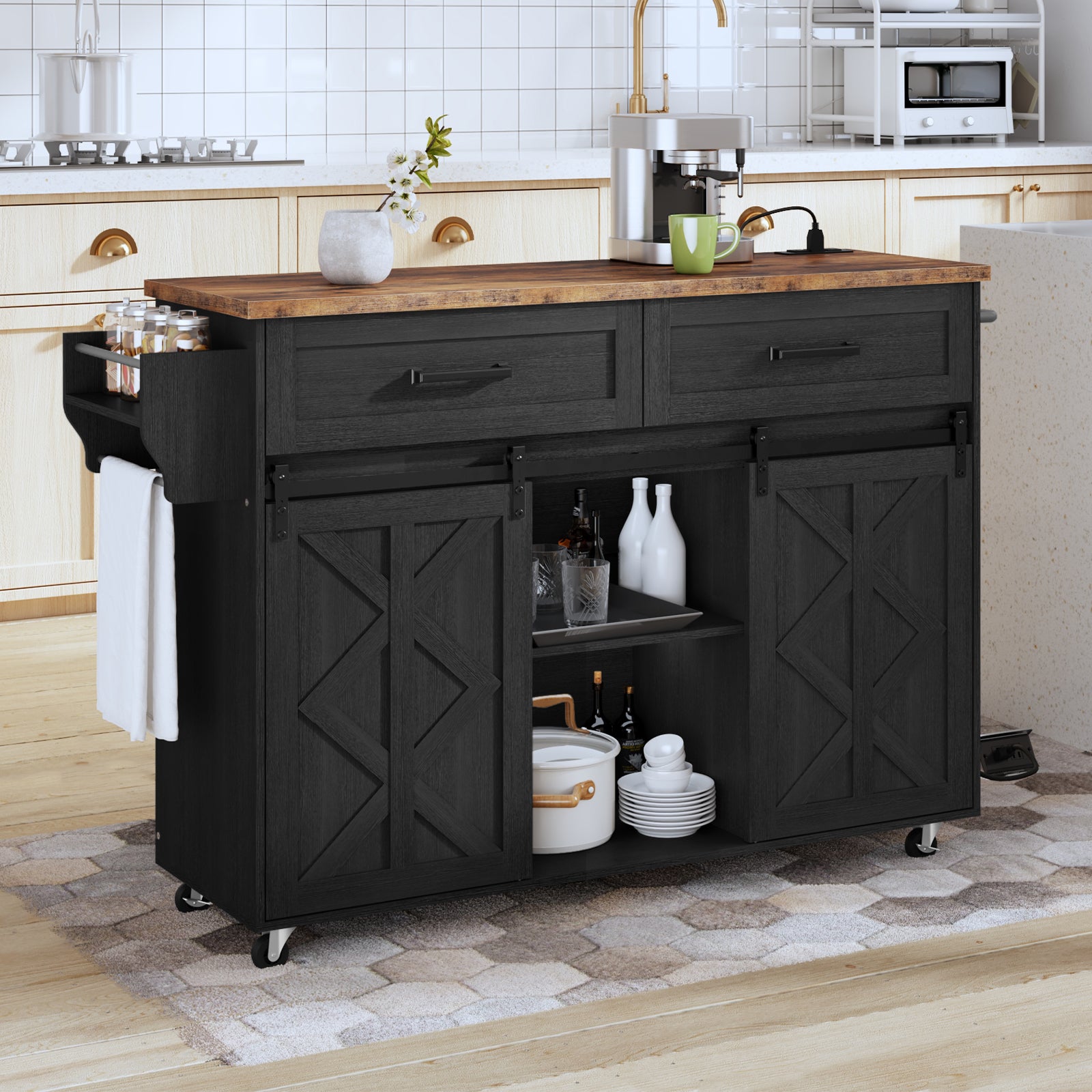 hoobro-kitchen-furniture-lot-cuisine-portes-grange-blanc image 6