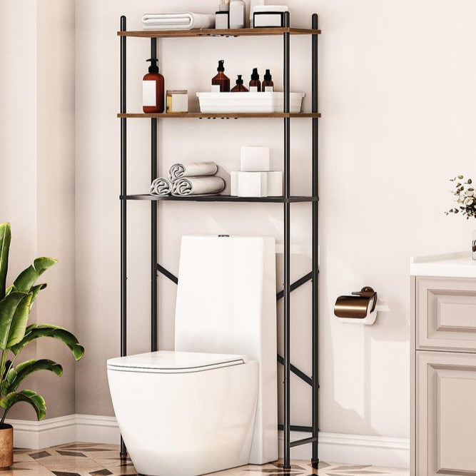 hoobro-bathroom-furniture-meuble-wc-3-niveaux-marron-3-tag-res image 2
