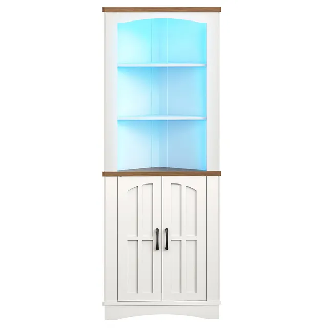 hoobro-tag-re-d-angle-5-niveaux-blanche-led-farmhouse image 1