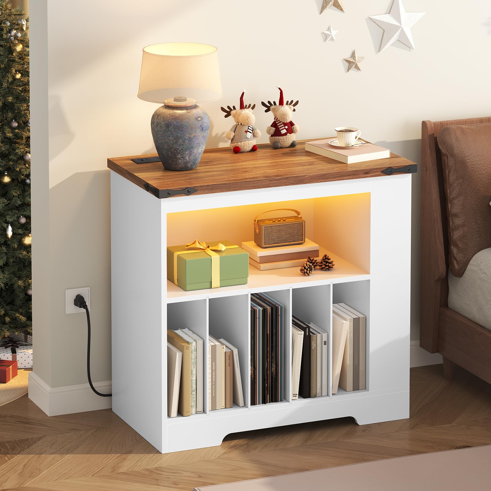 hoobro-living-room-furniture-meuble-vinyle-blanc-led-usb-type-c image 5