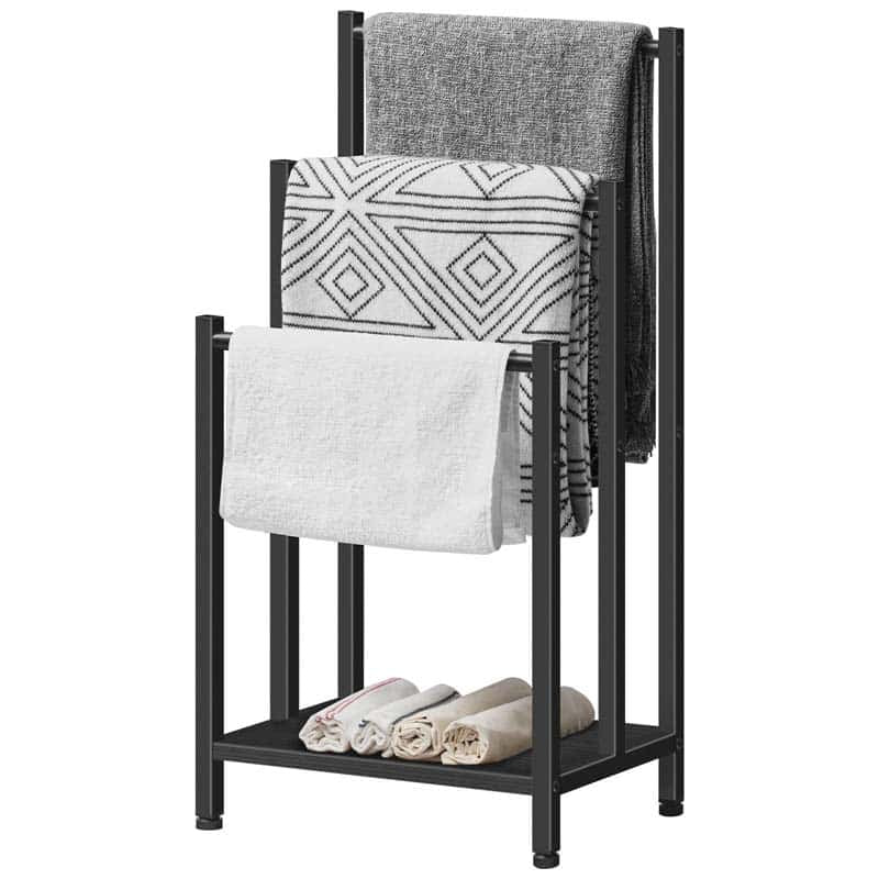 hoobro-porte-serviettes-3-niveaux-noir-avec-tag-re image 1
